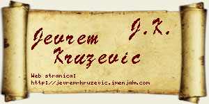 Jevrem Kružević vizit kartica